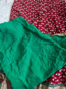 Maroon Floral Lehenga