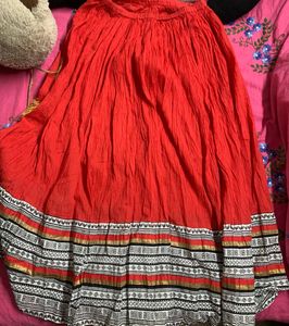 Red Ethnic Skirt