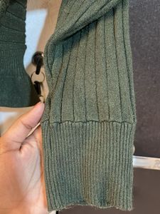 Stylish Olive Green Tie-Waist Top