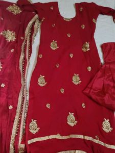 Red Colour Complete Dupatta Set