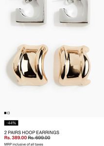 H And M Set Of Two Vibrant Earring