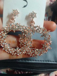 Floral Crystal Drop Earrings
