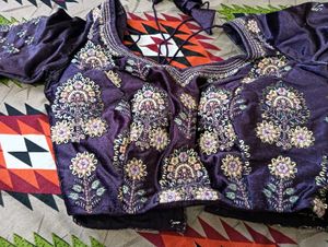 purple and Red blouse