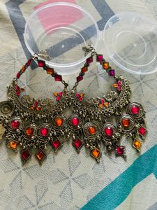 Oxidised Earring 🩷🧡
