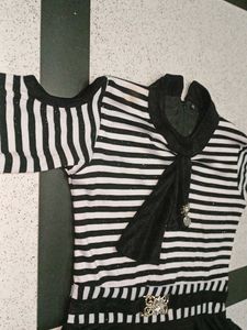 Striped Cold Shoulder Dress