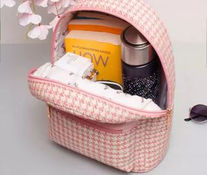 Pink Houndstooth Backpack