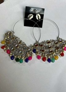 peacock design earring