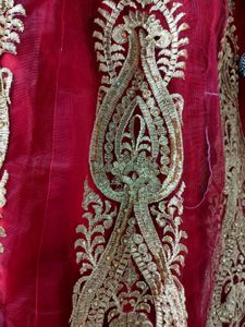 Red And Golden Lehenga With Choli