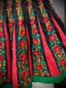 Festive Black &amp; Red Anarkali Kurta