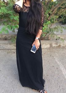 Elegant Black Lace Maxi Dress