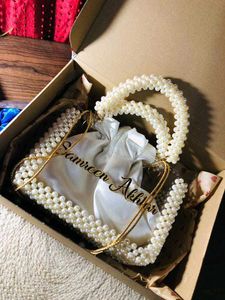 Elegant Pearl Embellished Gift Bag