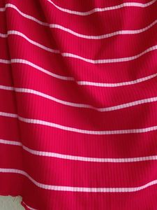 Red Striped Off-Shoulder Top