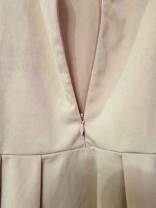 Peach Top with Lace Sleeves