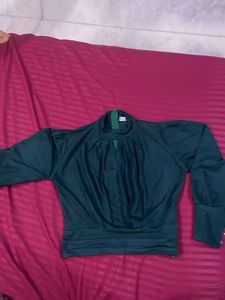 Dark Green Long Sleeve Top