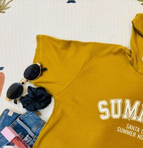 Summery Cropped Hoodie