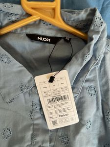 Blue Crop top With Full Sleeves