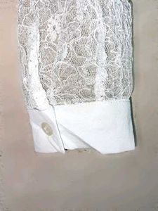 Girls Partywear Lace Top Layered White