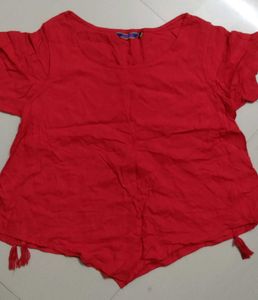 Red Kaftan Style Top