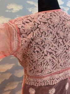 Baby Pink Chikenkari Embroidered Kurta Set