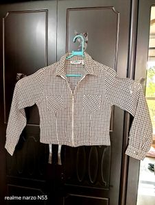 Smart N stunning Tangibles fitted crop zipup top/j