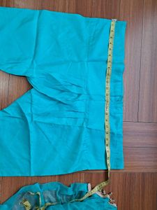 44) Teal Salwar Kameez Bottom with dupatta
