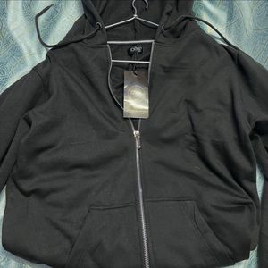 Black Zip-Up Hoodie