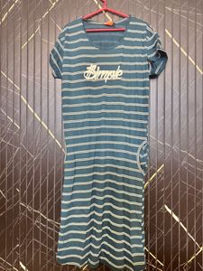 Striped T-Shirt Night Dress