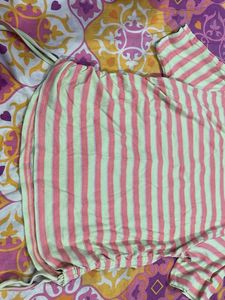 Striped Drawstring T-Shirt