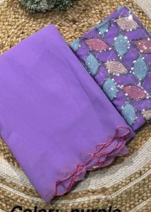 Trending Saree With Sleeves Work