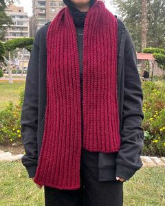 Burgundy Knit Scarf