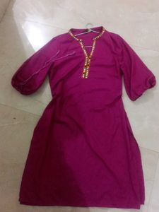 Embroidered Purple Kurta