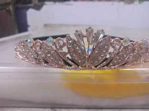 Rose Gold Rhinestone Tiara