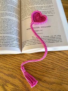 Crochet Heart Bookmark🎀