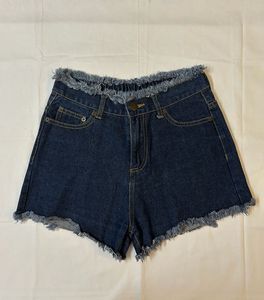 Frayed Hem Denim Shorts