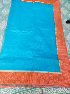 sky blue saree