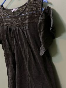 Cold Shoulder Olive Top