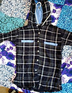 Blue Check Shirt With Cap Not Used