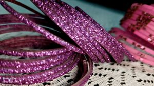 Pink Glass Bangles Combo