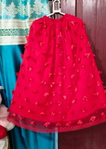 Red Tulle Party Skirt