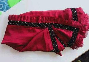 Elegant Maroon Ruffle Saree