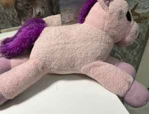 Large Unicorn Soft Toy Pillow Size Pink Lavender