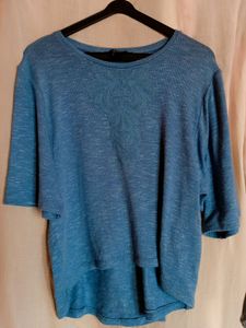BLANCO BLUE SWEATER  CROP TOP