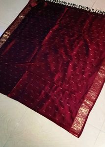 Maroon Colour Pure Kanchi Pattu Saree
