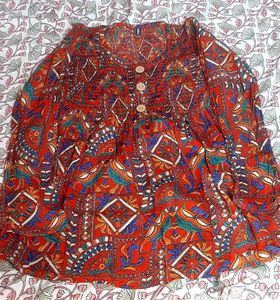 Printed Top Size 34