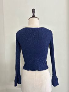 navy blue Sparkly Knit Top can use upto 32
