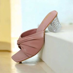 Women's Fancy Transparent Heels Footwear