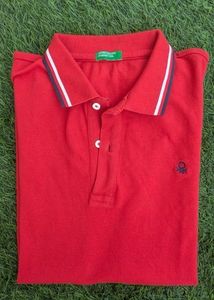 Benetton Red Polo Shirt