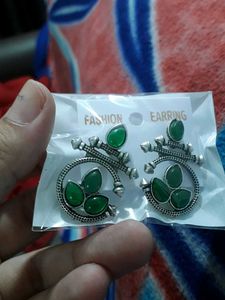 Green Stone Earrings