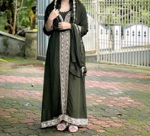 Semi PartyWear Aline Gown, Pant Duppata Set
