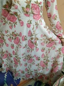 Anarkali Flower Print Suit
